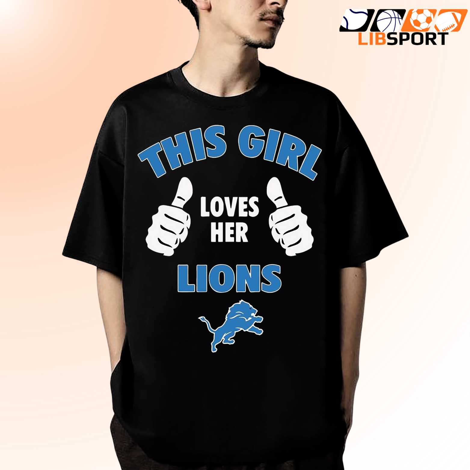 Detroit Lions This Girl Loves Her Lions T-Shirt, Nfl Football Tee, Game Day Shirt